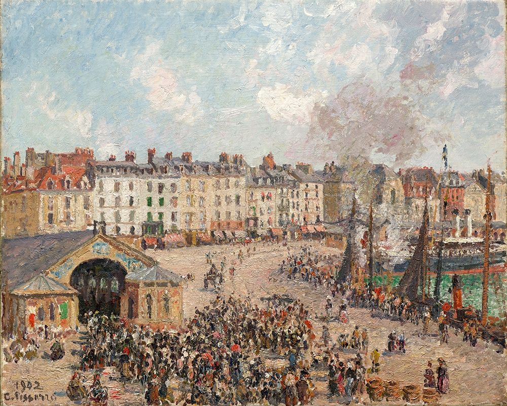Fishmarket art print by Camille Pissarro for $57.95 CAD