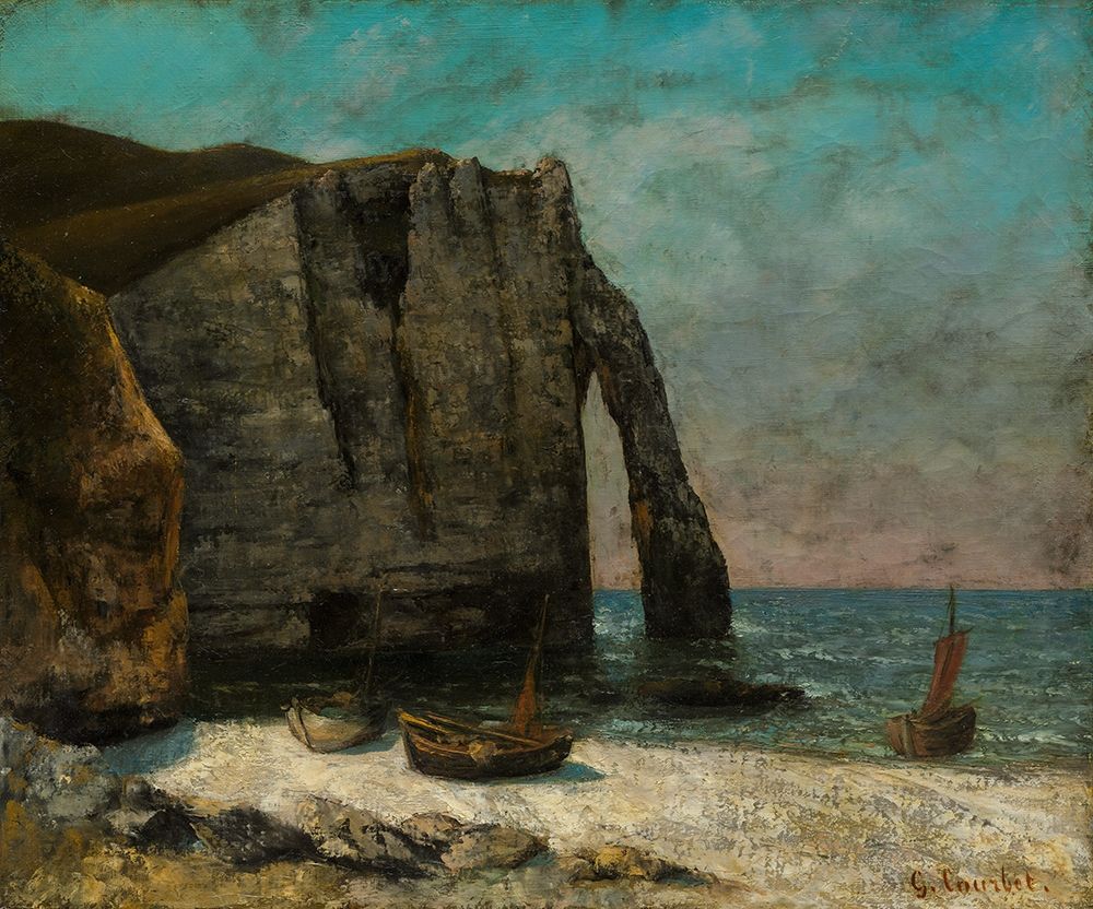 The Cliff at Etretat art print by After Gustave Courbet for $57.95 CAD