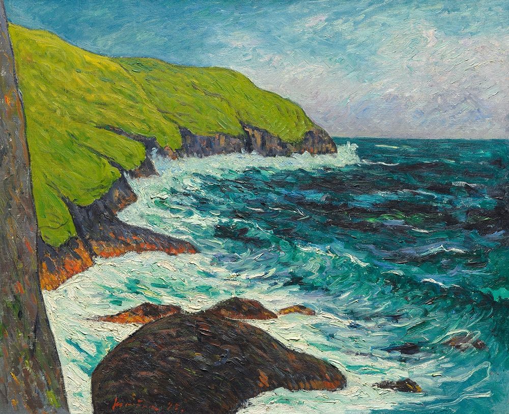 The Cliffs at Beg-ar-Fry, Saint-Jean-du-Doigt art print by Maxime Maufra for $57.95 CAD