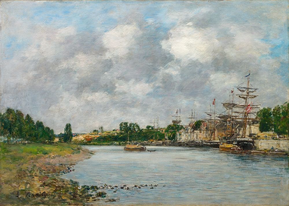 View of the Port of Saint-Valery-sur-Somme art print by Eugene Boudin for $57.95 CAD