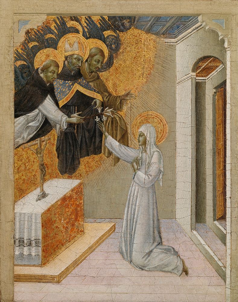 St. Catherine of Siena Invested with the Dominican Habit art print by Giovanni di Paolo for $57.95 CAD