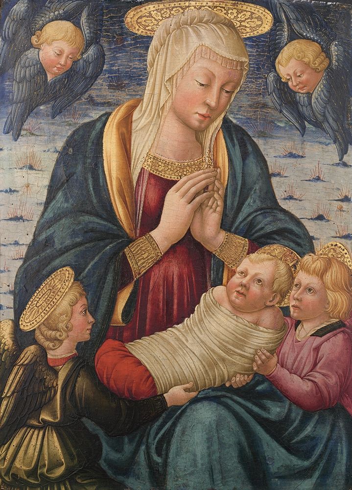 Virgin and Child with Angels art print by Neri de Bicci for $57.95 CAD
