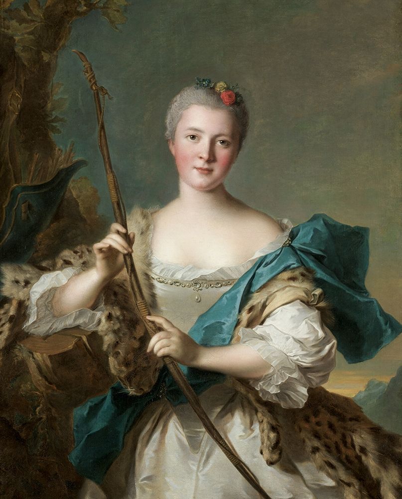 Portrait of a Woman as Diana art print by Jean-Marc Nattier for $57.95 CAD
