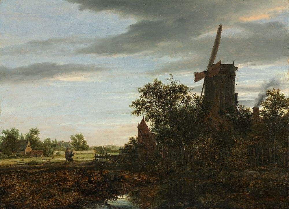 Landscape with a Windmill art print by Jacob van Ruisdael for $57.95 CAD