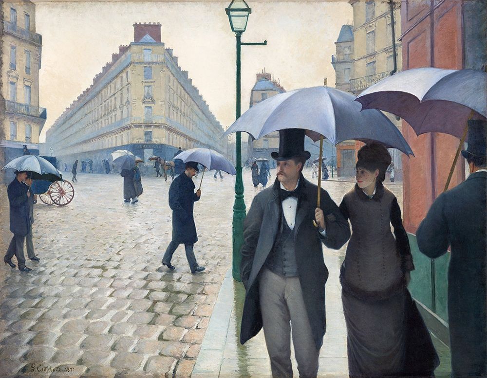 Paris Street; Rainy Day 1877 art print by Gustave Caillebotte for $57.95 CAD