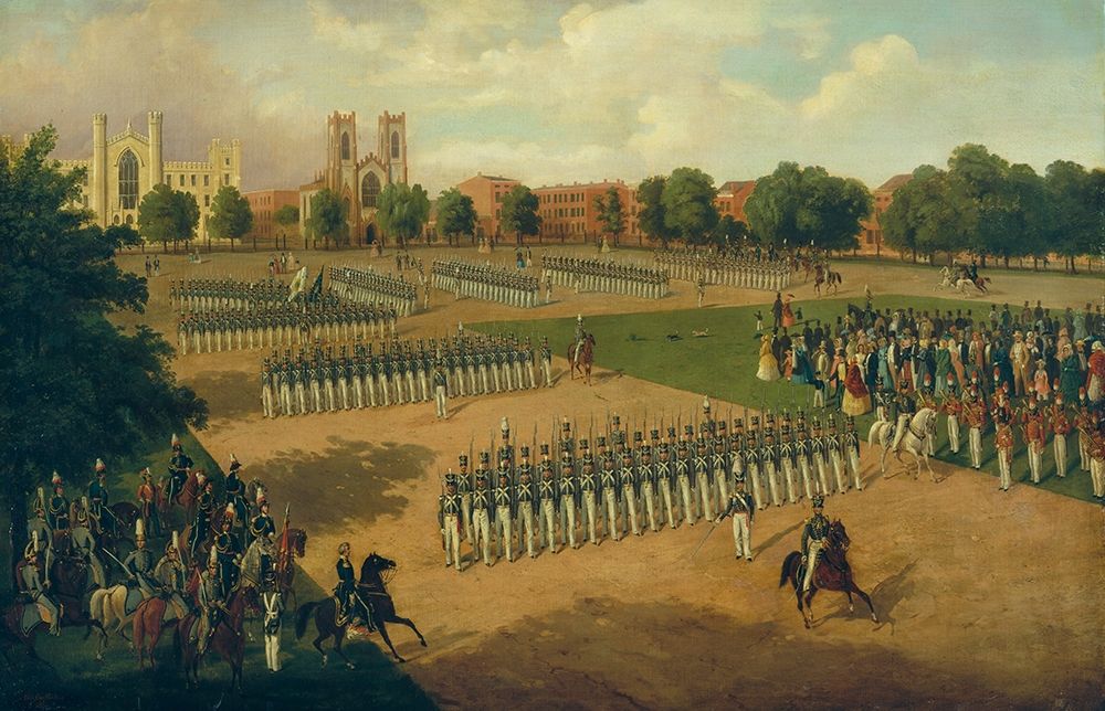 Seventh Regiment on Review, Washington Square, New York 1851 art print by Otto Boetticher for $57.95 CAD
