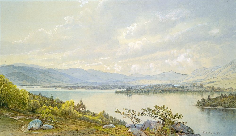 Lake Squam and the Sandwich Mountains 1872 art print by William Trost Richards for $57.95 CAD