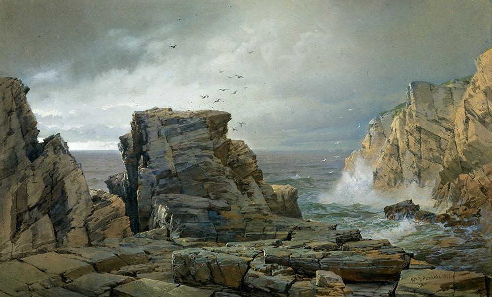 A Rocky Coast 1877 art print by William Trost Richards for $57.95 CAD
