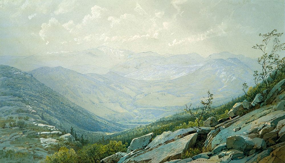 The Mount Washington Range, from Mount Kearsarge 1872 art print by William Trost Richards for $57.95 CAD