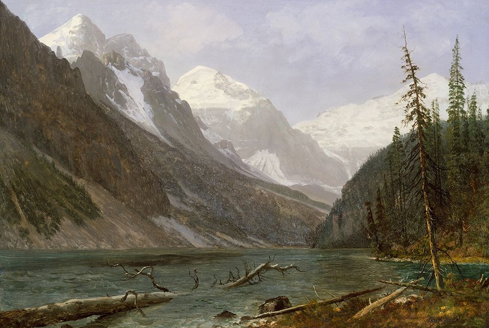 Canadian Rockies (Lake Louise) art print by Albert Bierstadt for $57.95 CAD