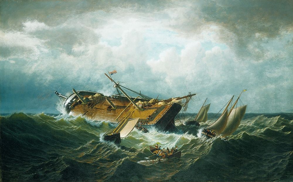 Shipwreck off Nantucket (Wreck off Nantucket after a Storm) 1860 art print by WilliamÂ  Bradford for $57.95 CAD