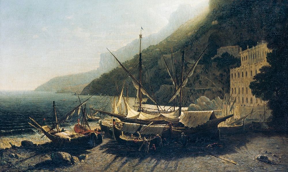 View at Amalfi, Bay of Salerno art print by George LoringÂ  Brown for $57.95 CAD