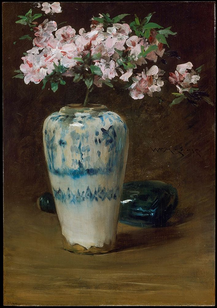 Pink Azaleaâ€”Chinese Vase art print by William Merritt Chase for $57.95 CAD