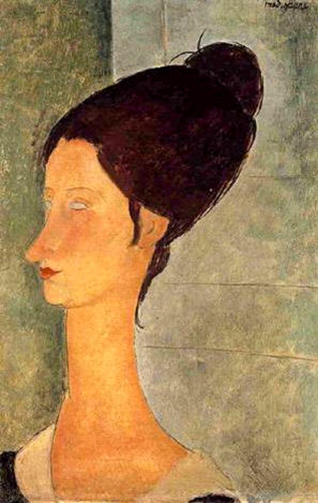 Lady with black hair art print by Amedeo Modigliani for $57.95 CAD