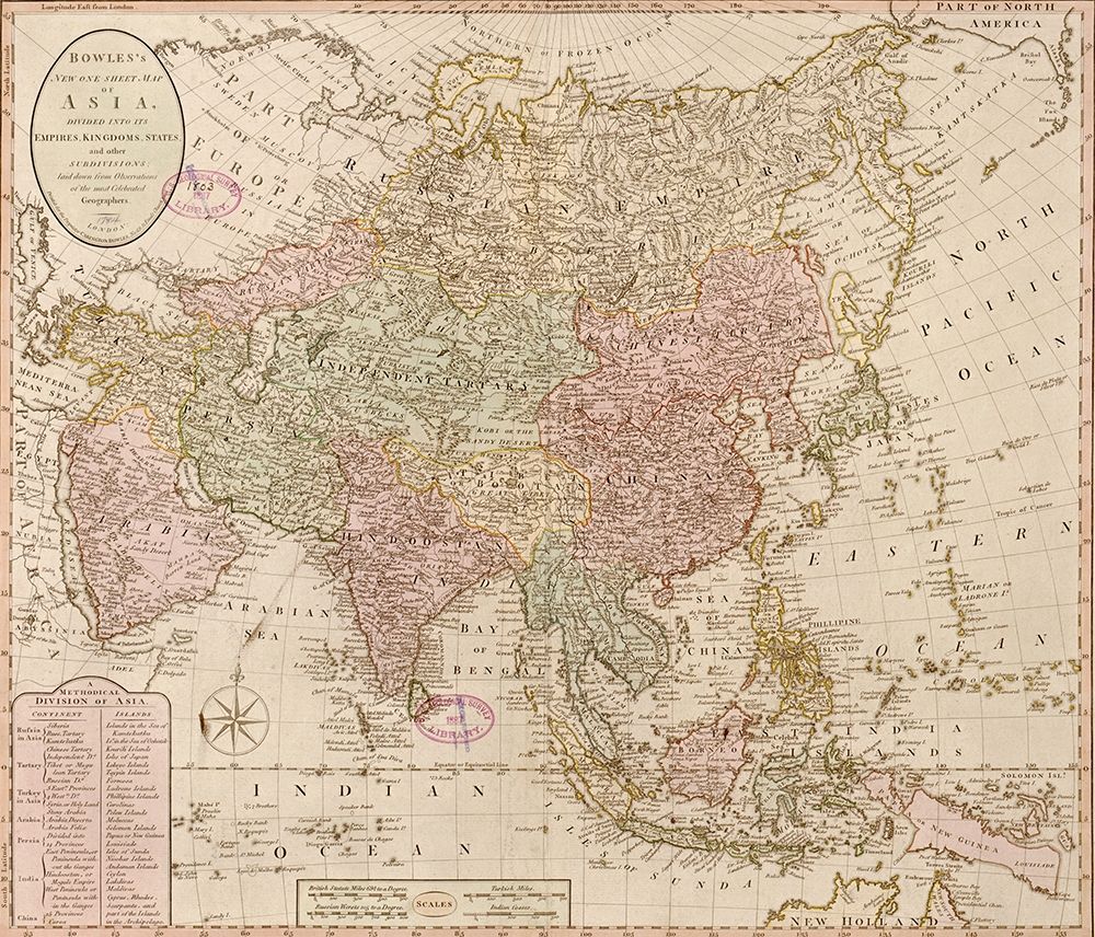 Bowles map of Asia art print by Vintage Maps for $57.95 CAD