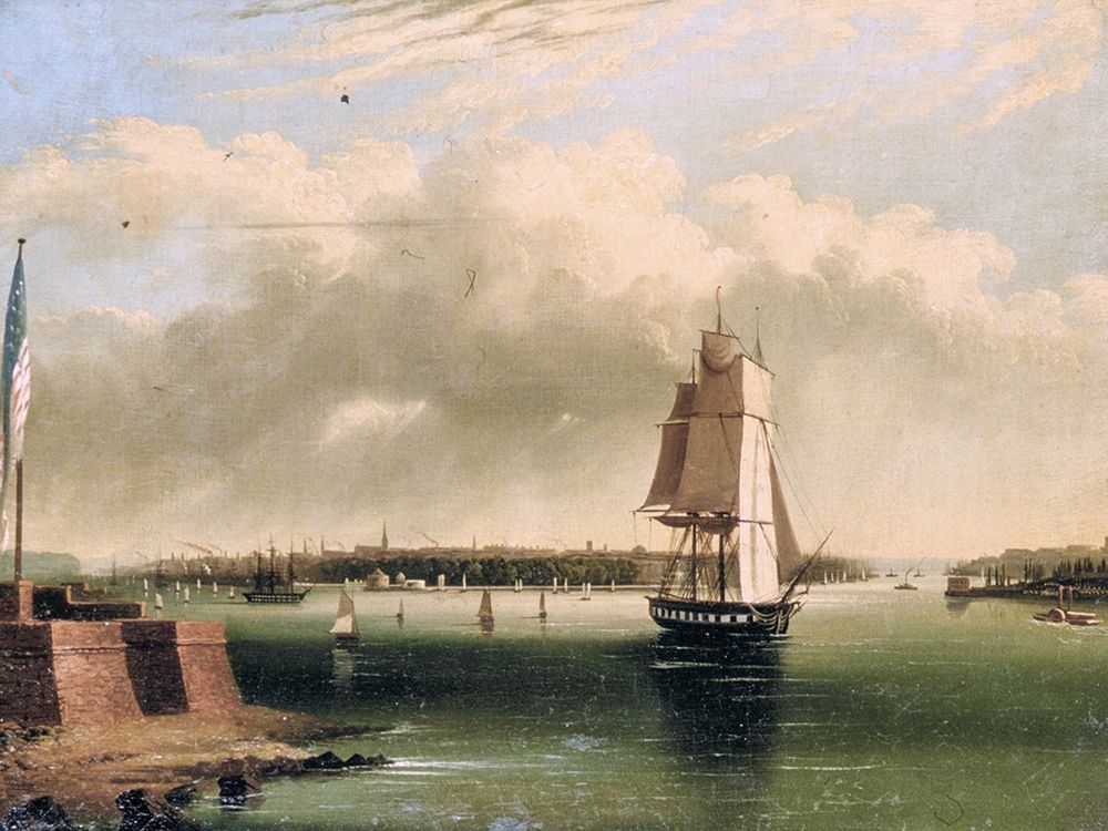 Bay and Harbor of New York from Bedlows Island art print by Edmund C. Coates for $57.95 CAD