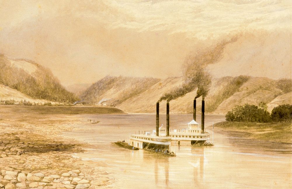 The Ohio River near Wheeling, West Virginia art print by Lefevre James Cranstone for $57.95 CAD