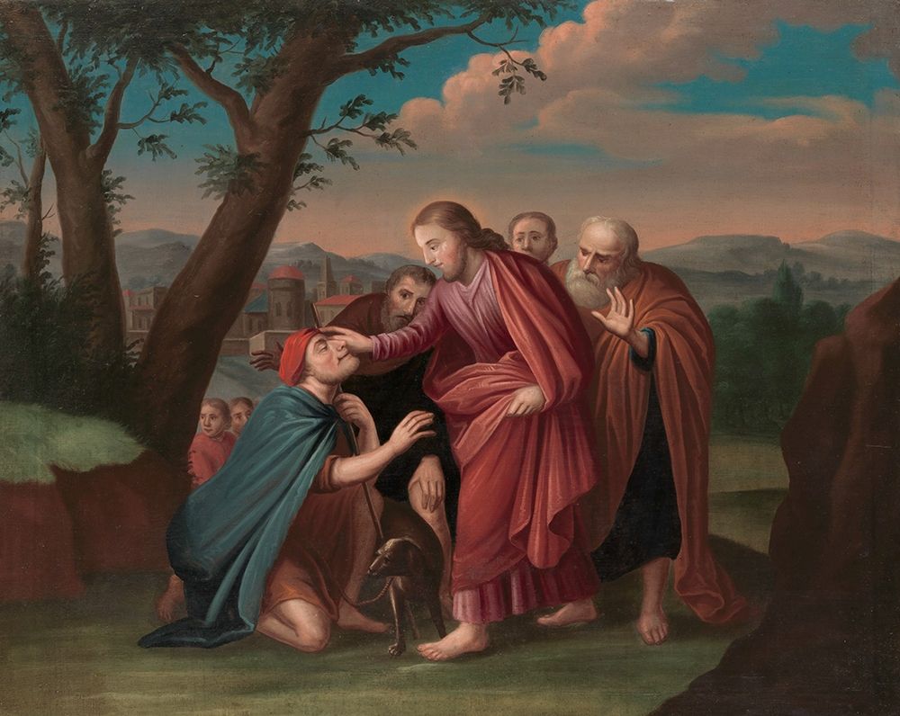 Christ Healing the Blindman art print by Gerardus Duyckinck for $57.95 CAD