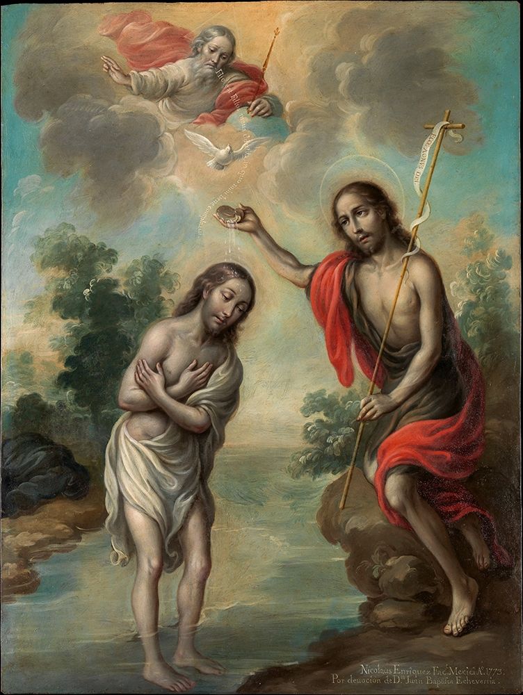 The Baptism of Christ art print by Nicolas EnrÃ­quez for $57.95 CAD