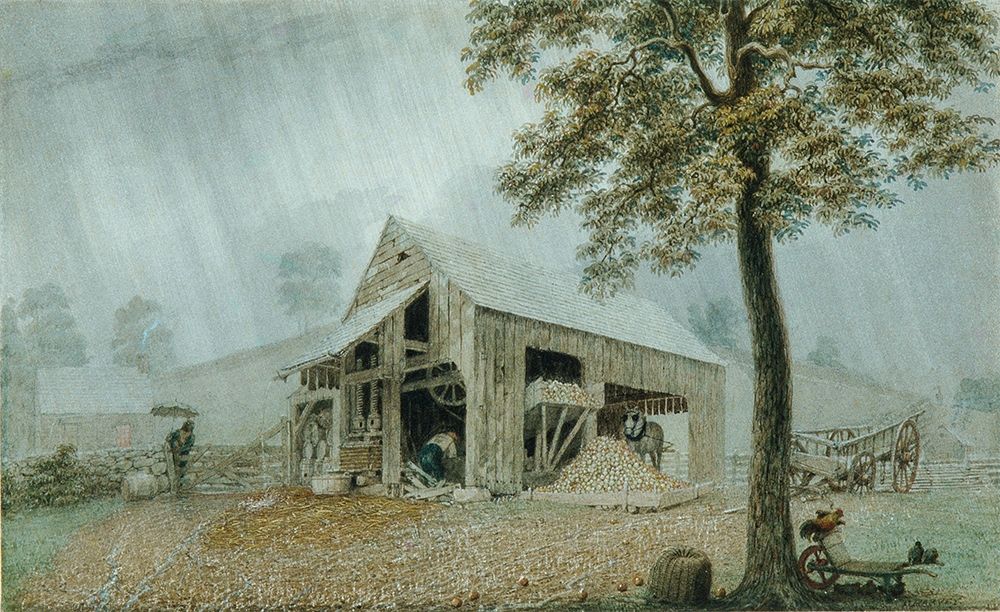 Rainstormâ€”Cider Mill at Redding, Connecticut art print by George Harvey for $57.95 CAD