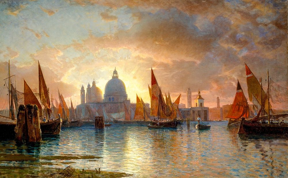 Santa Maria della Salute, Sunset art print by William Stanley Haseltine for $57.95 CAD