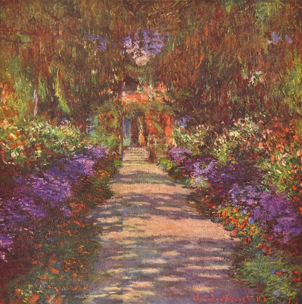 Garden way art print by Claude Monet for $57.95 CAD