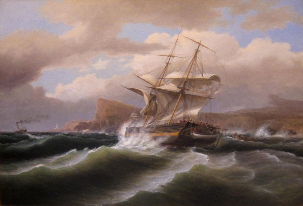 An American Ship in Distress art print by Thomas Birch for $57.95 CAD