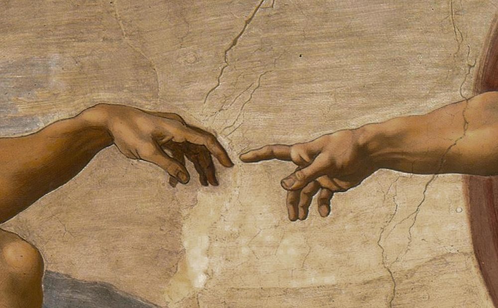 The Creation of Adam Detail art print by Michelangelo for $57.95 CAD
