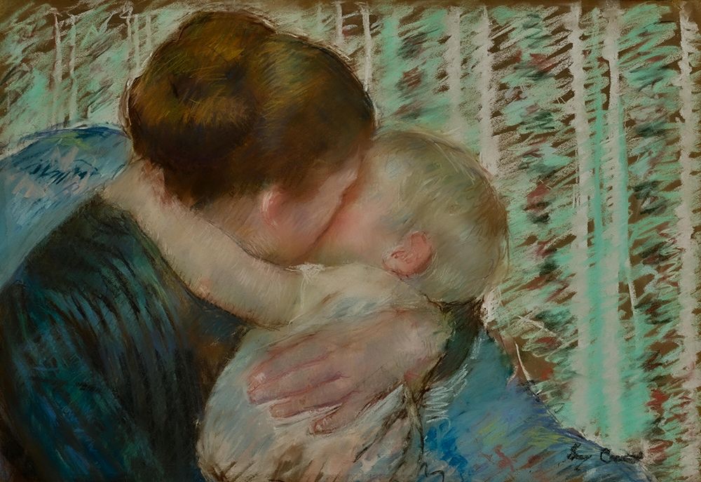 A Goodnight Hug art print by Mary Cassatt for $57.95 CAD