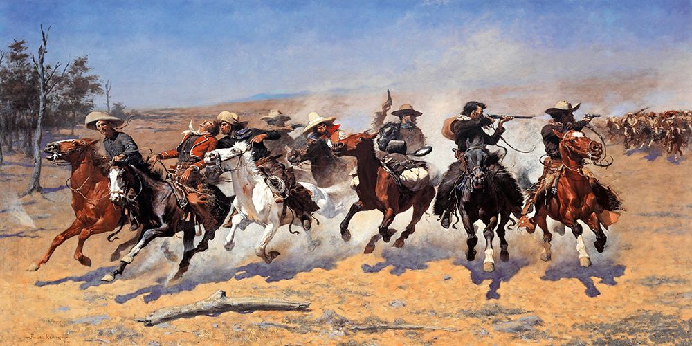 A Dash for the Timber art print by Frederic Remington for $57.95 CAD