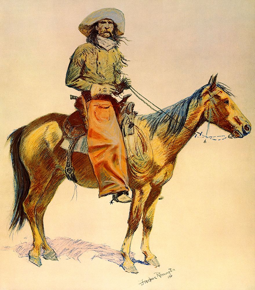 Arizona cowboy art print by Frederic Remington for $57.95 CAD