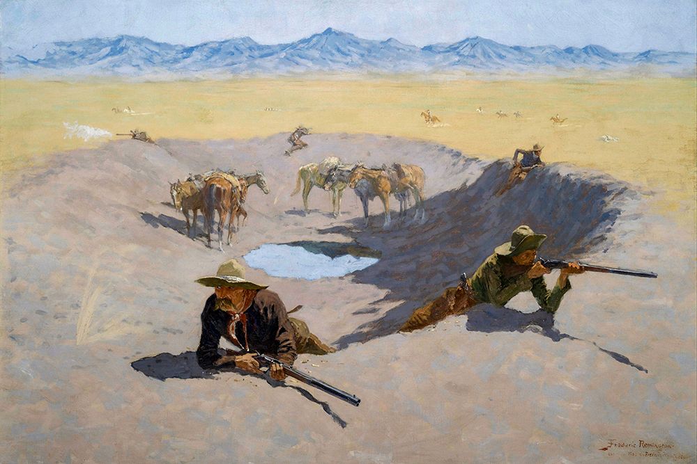 Fight for the Water Hole art print by Frederic Remington for $57.95 CAD