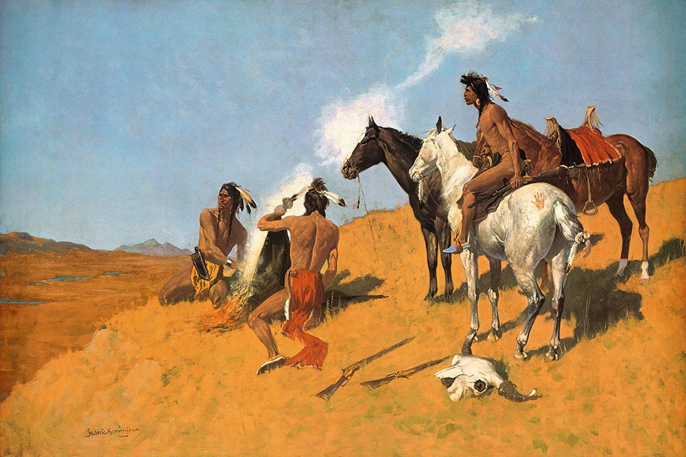 The Smoke Signal art print by Frederic Remington for $57.95 CAD