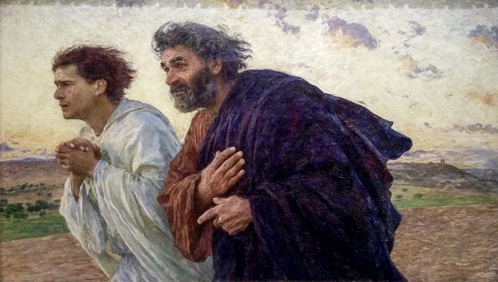 Disciples Peter and John Rushing To The Sepulcherthe Morning of The Resurrection art print by Eugene Burnand for $57.95 CAD