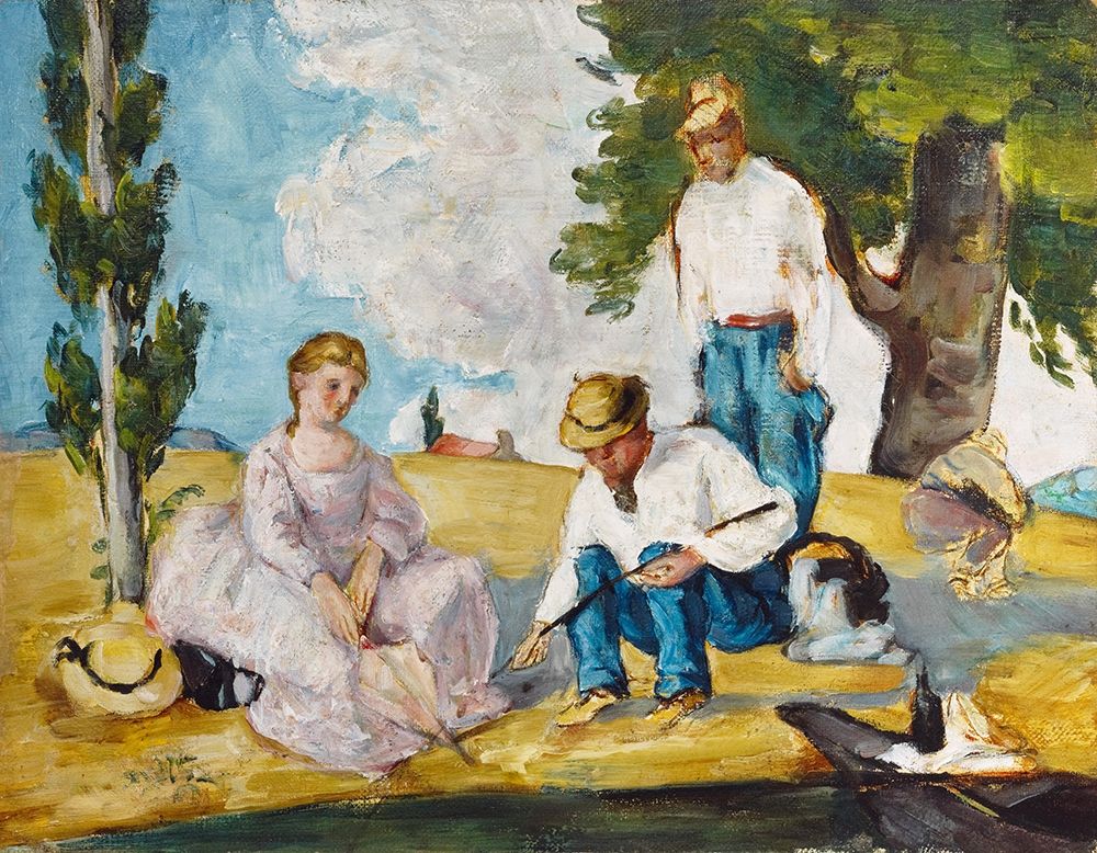 Picnic on a Riverbank art print by Paul Cezanne for $57.95 CAD
