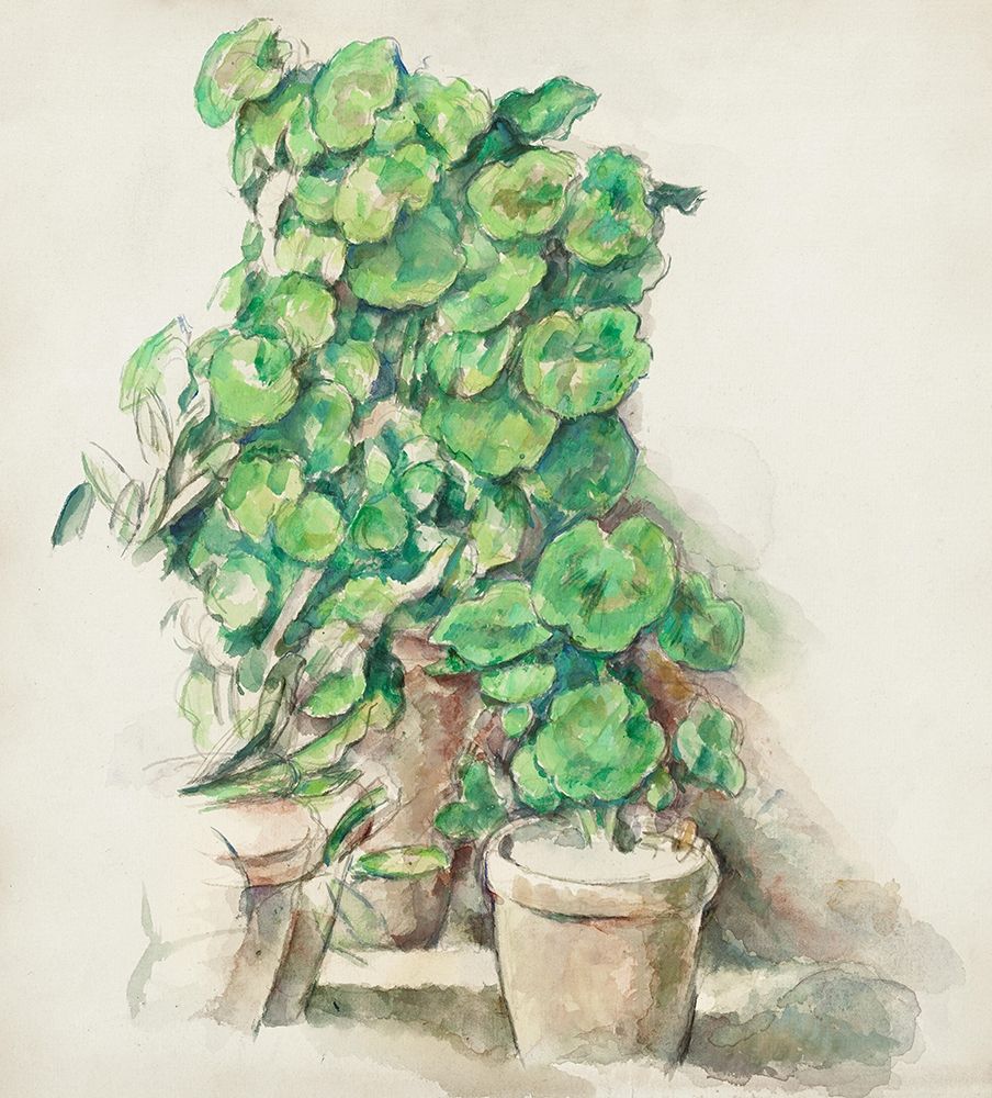 Geraniums art print by Paul Cezanne for $57.95 CAD