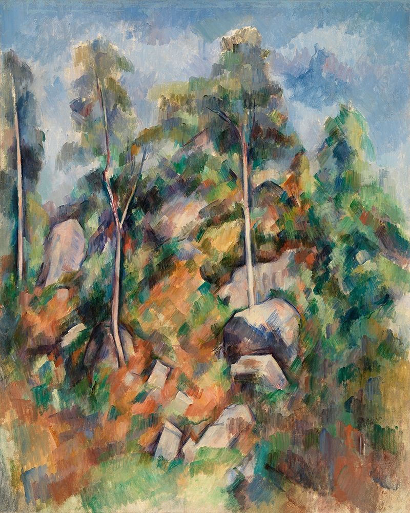 Rocks and Trees art print by Paul Cezanne for $57.95 CAD
