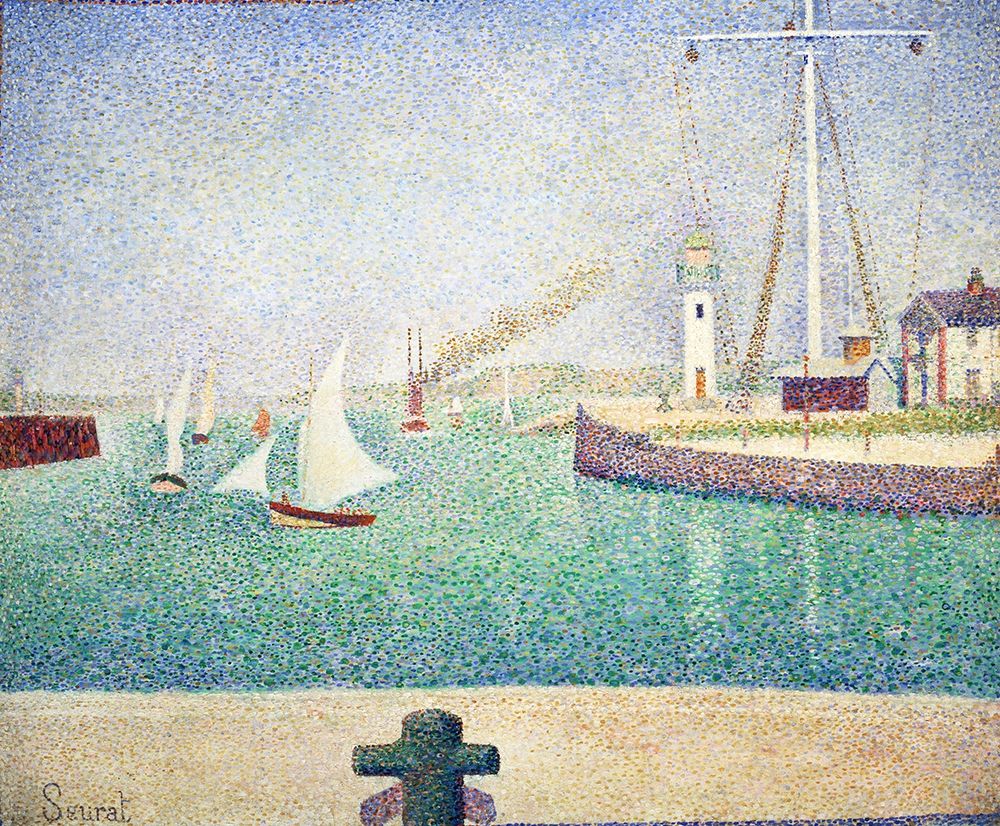 Entrance of The Port of HonfleurÂ  art print by Georges Seurat for $57.95 CAD