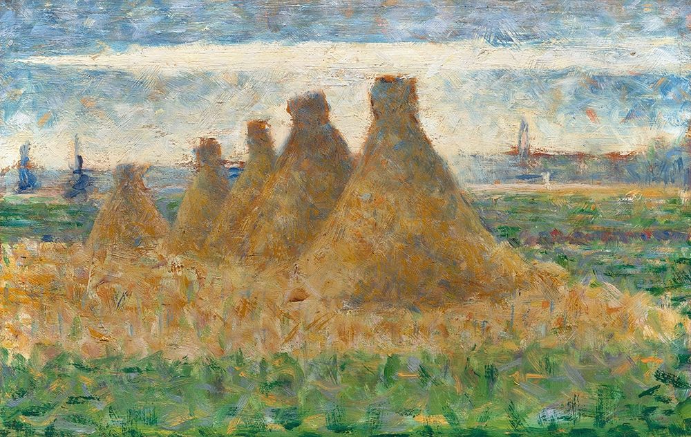 Haystacks art print by Georges Seurat for $57.95 CAD