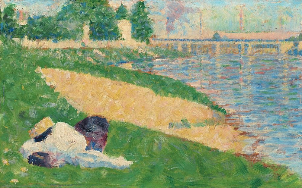 The Seine with Clothing on the Bank art print by Georges Seurat for $57.95 CAD
