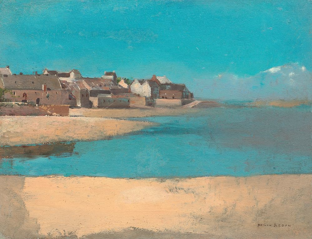 Village by the Sea in Brittany art print by Odilon Redon for $57.95 CAD