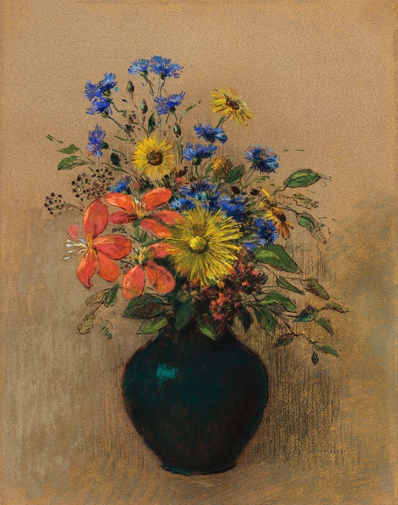 Wildflowers art print by Odilon Redon for $57.95 CAD