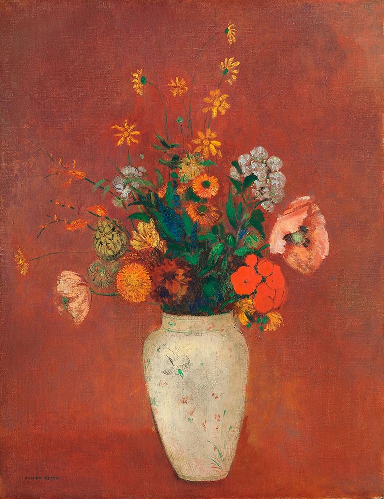 Bouquet in a Chinese Vase art print by Odilon Redon for $57.95 CAD