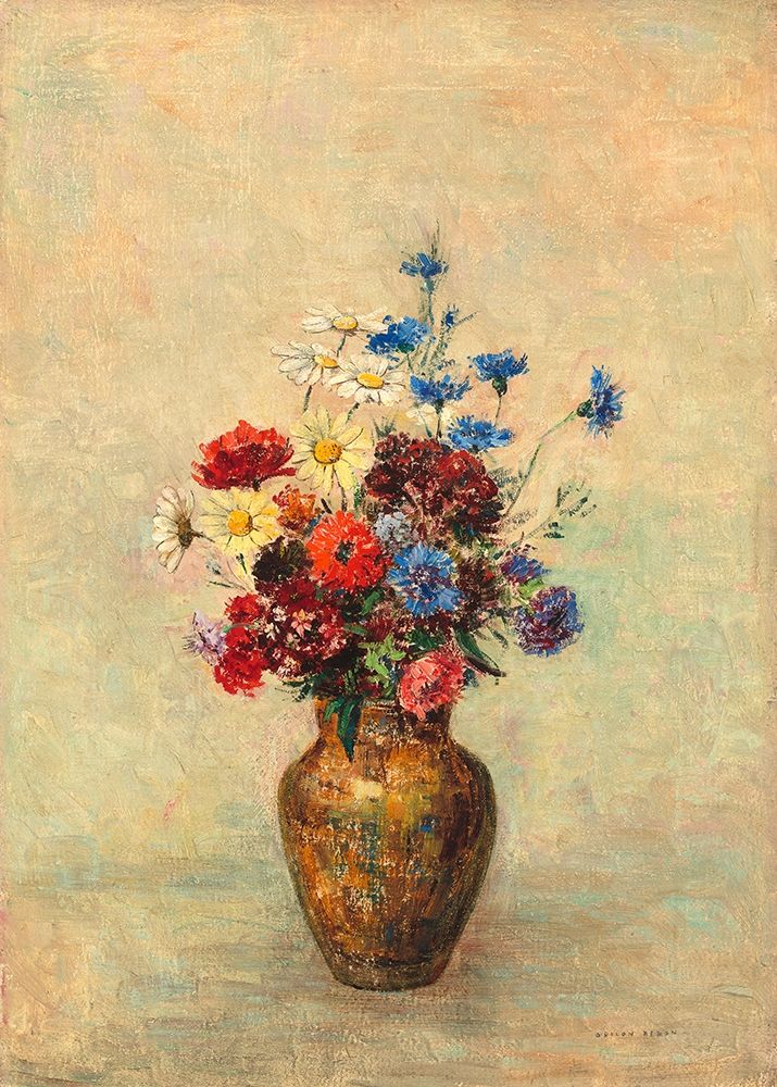 Flowers in a Vase art print by Odilon Redon for $57.95 CAD