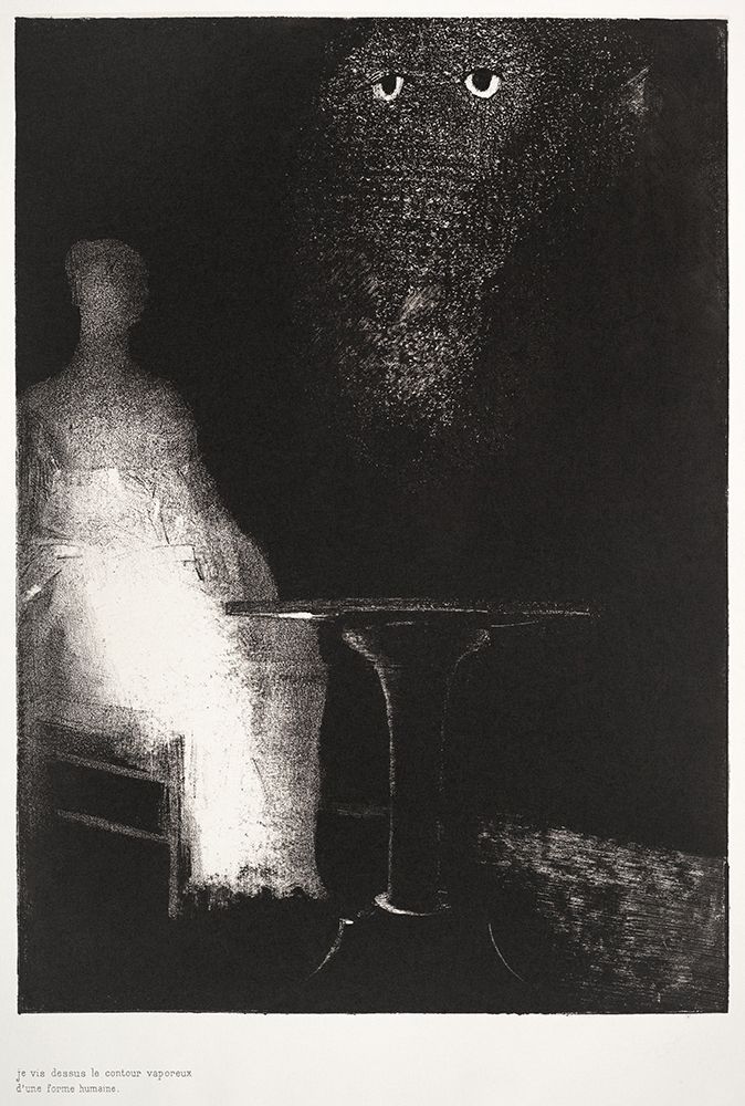 Below, I Saw the Vaporous Contours of a Human Form art print by Odilon Redon for $57.95 CAD