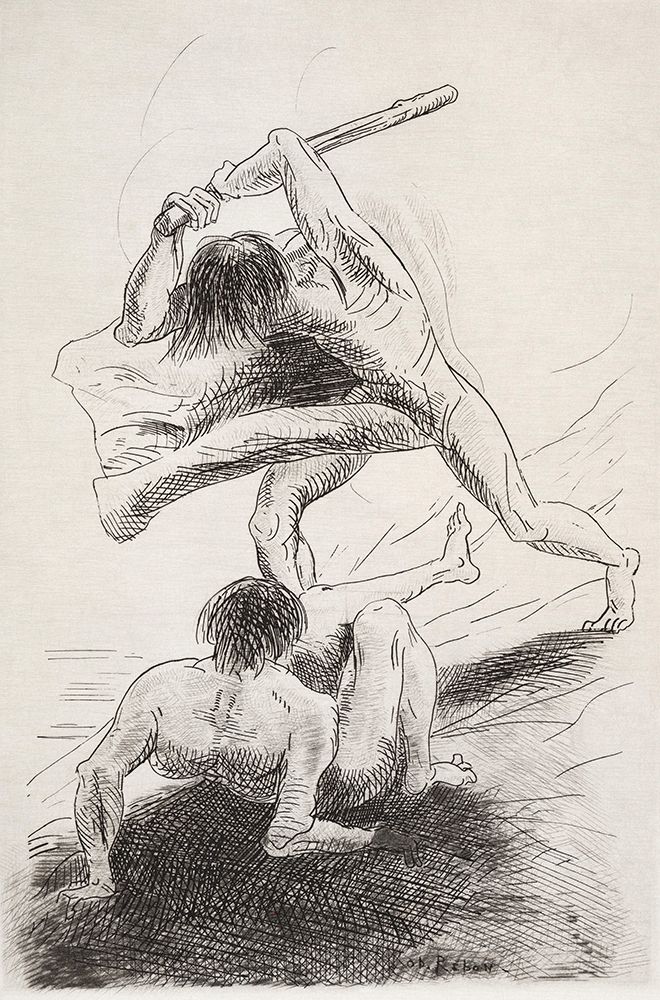 Cain and Abel art print by Odilon Redon for $57.95 CAD