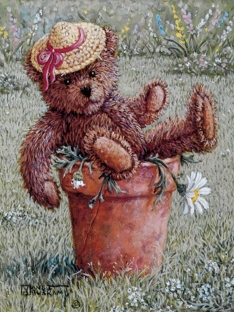 Bear With Hat art print by Janet Kruskamp for $57.95 CAD