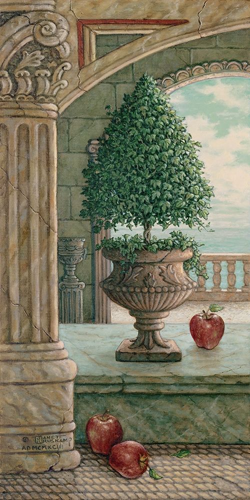 Apple and Topiary art print by Janet Kruskamp for $57.95 CAD
