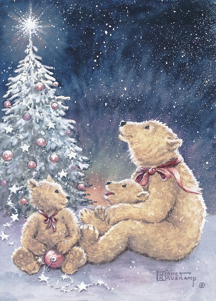 Snow Bears II art print by Janet Kruskamp for $57.95 CAD