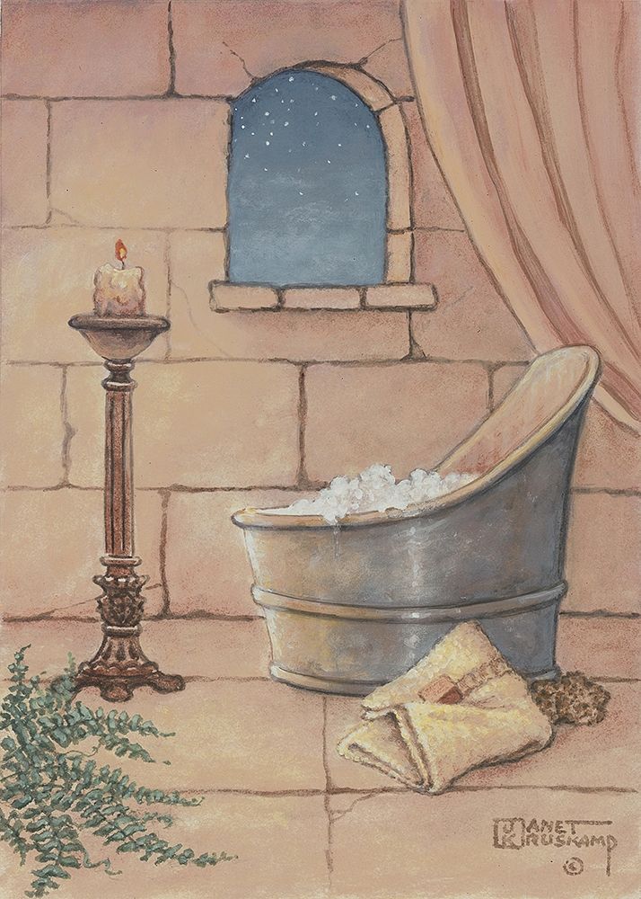 Medieval Bath art print by Janet Kruskamp for $57.95 CAD